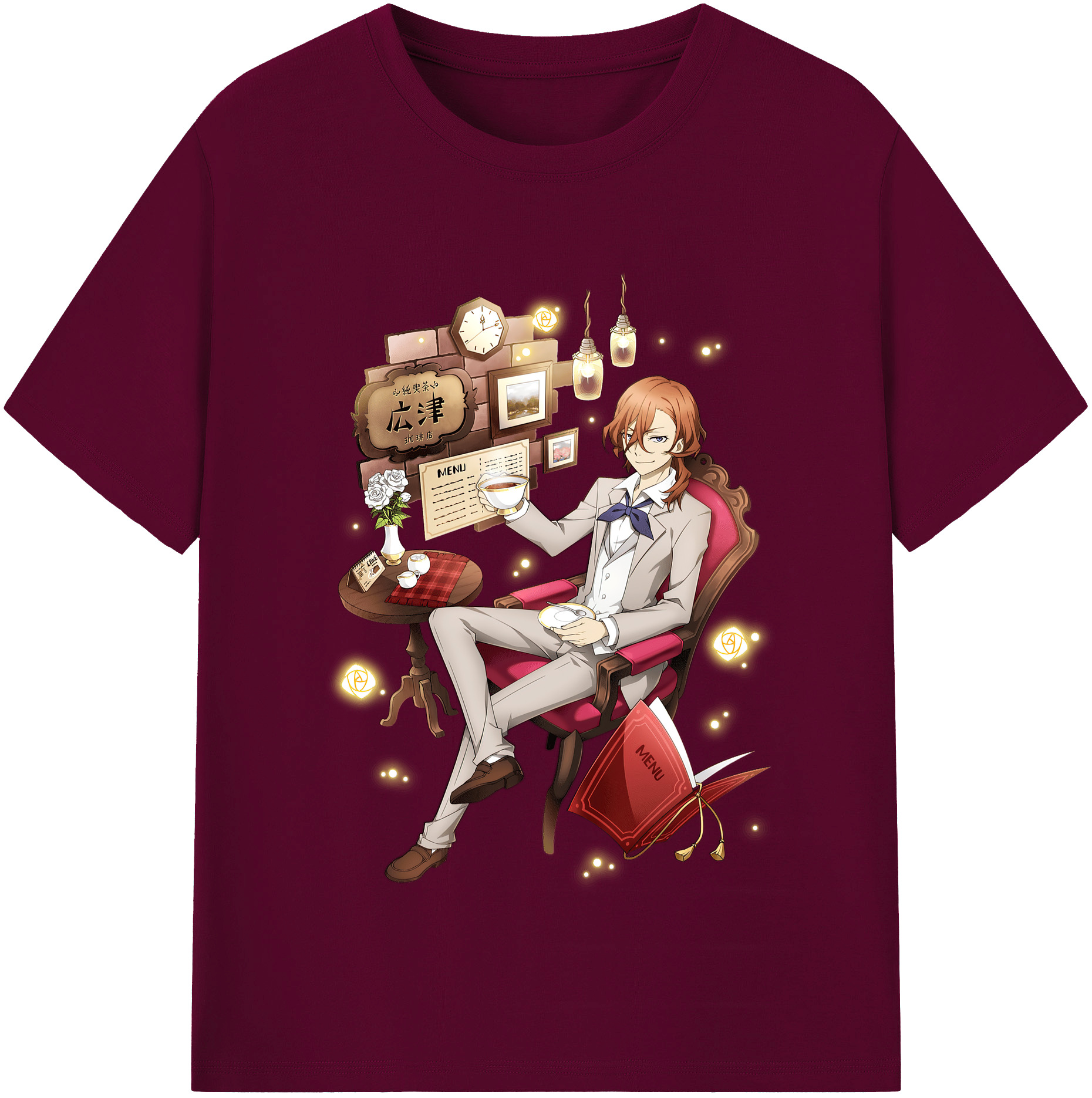 （画像用） 文豪ストレイドッグス Bungo Stray Dogs レディースカジュアルプリントTシャツ（綿100％）
